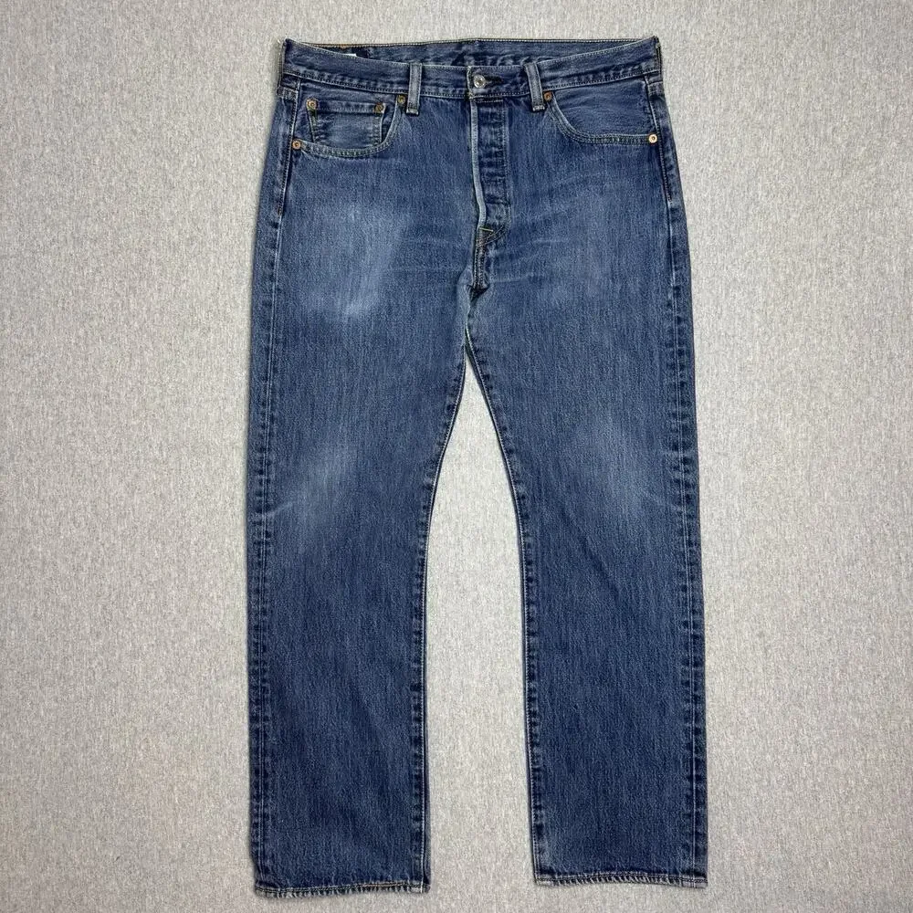 Levi's 501 Men's 34x30 Made In Egypt Medium Wash Made in Egypt - 2000’s.